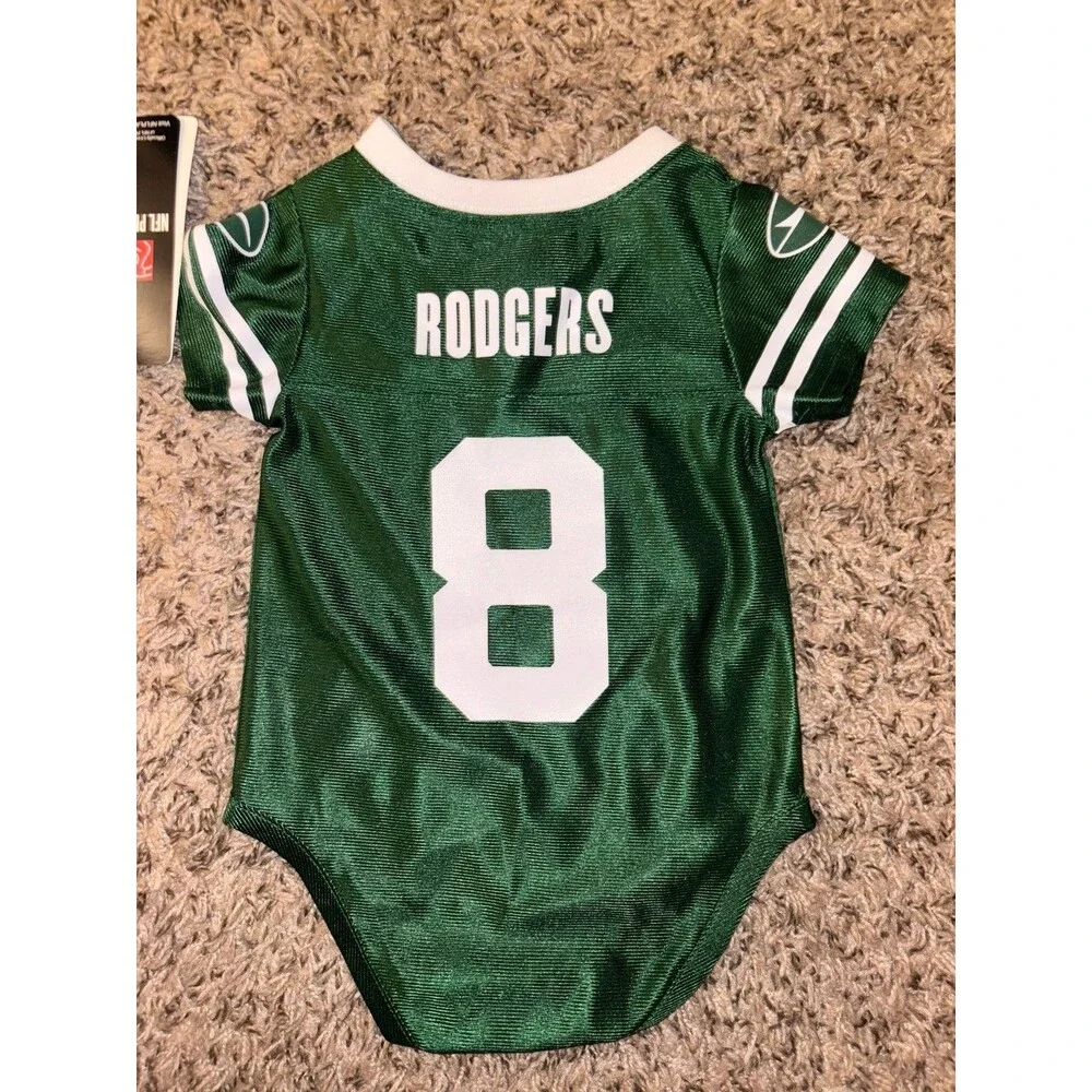 Aaron Rodgers NY Jets #8 Onesie Official NFL Jersey for Baby 3/6 Months NWT